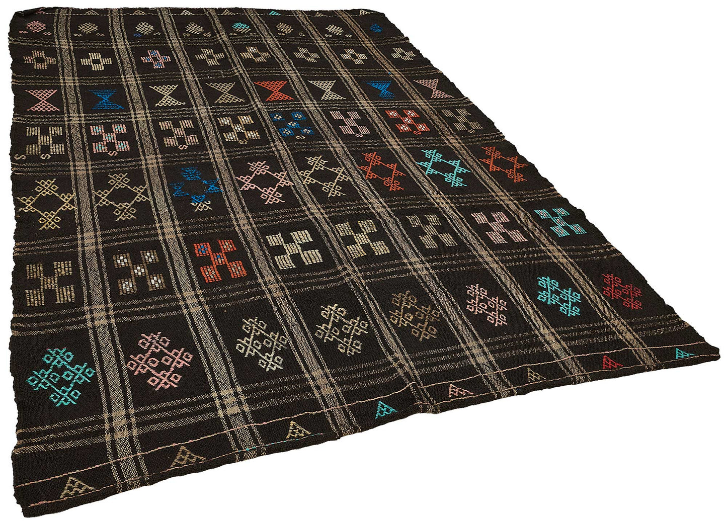 6x10 Vintage Turkish Goat Hair Kilim Rug - 51276
