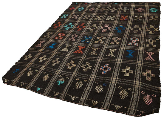 6x10 Vintage Turkish Goat Hair Kilim Rug - 51276