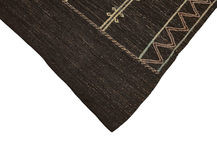 7x9 Vintage Turkish Goat Hair Kilim Rug - 51277