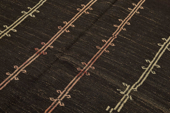 7x9 Vintage Turkish Goat Hair Kilim Rug - 51277