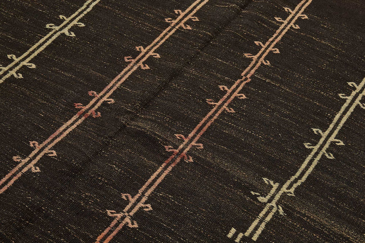 7x9 Vintage Turkish Goat Hair Kilim Rug - 51277