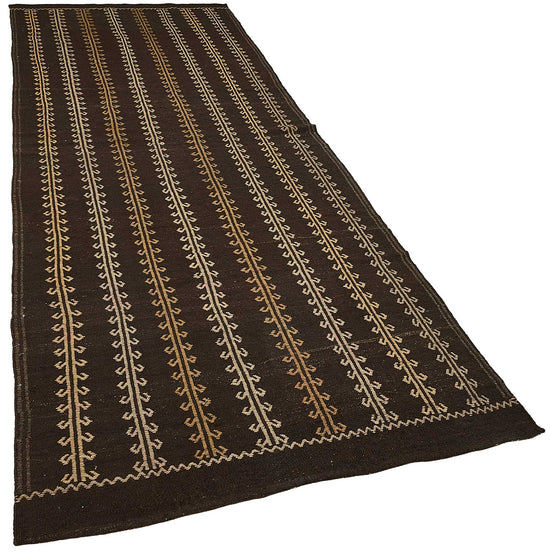 4x11 Vintage Turkish Goat Hair Kilim Rug - 51278