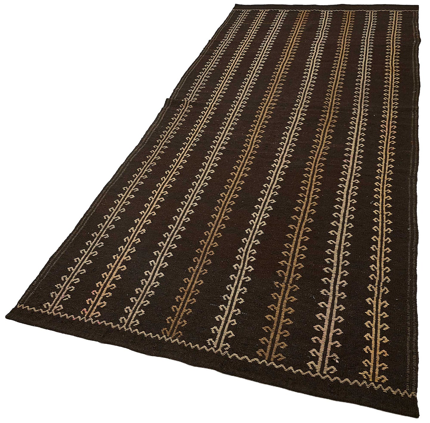 4x11 Vintage Turkish Goat Hair Kilim Rug - 51278