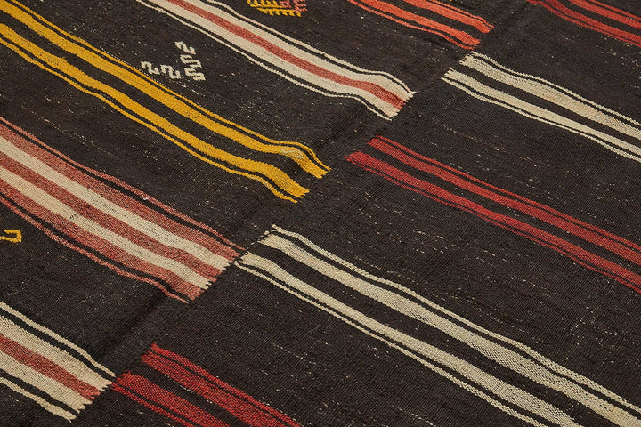 7x12 Vintage Turkish Goat Hair Kilim Rug - 51279