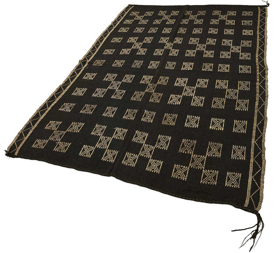 6x8 Vintage Turkish Goat Hair Kilim Rug - 51280