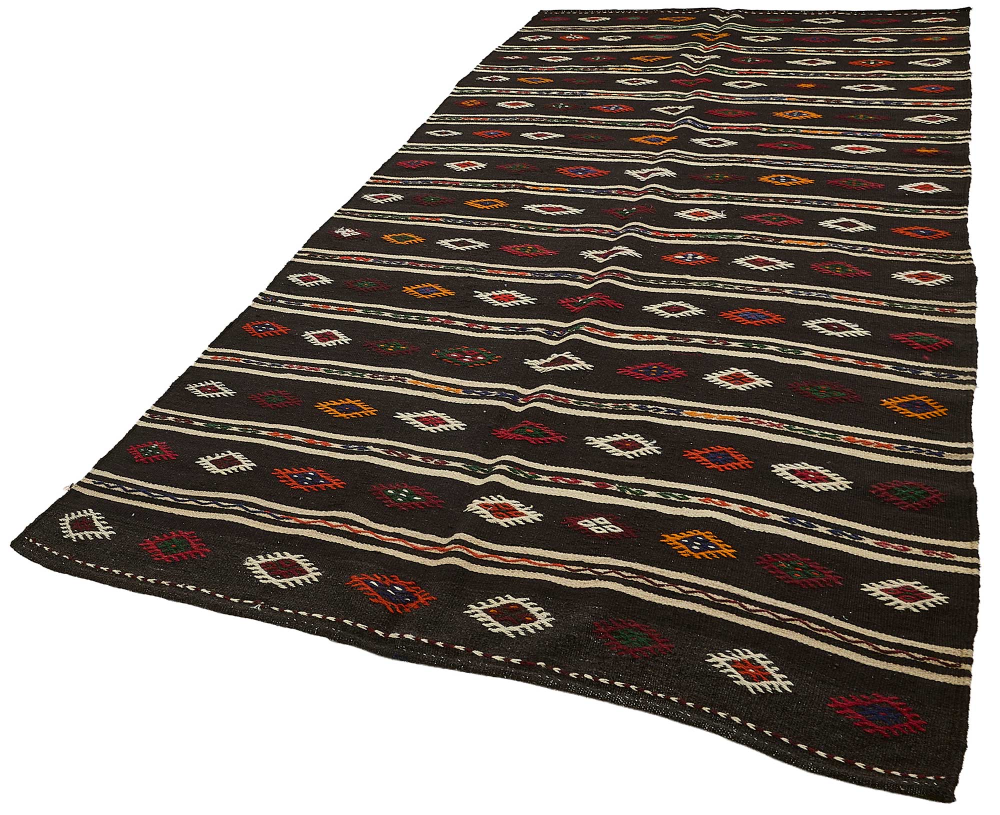 6x12 Vintage Turkish Goat Hair Kilim Rug - 51281