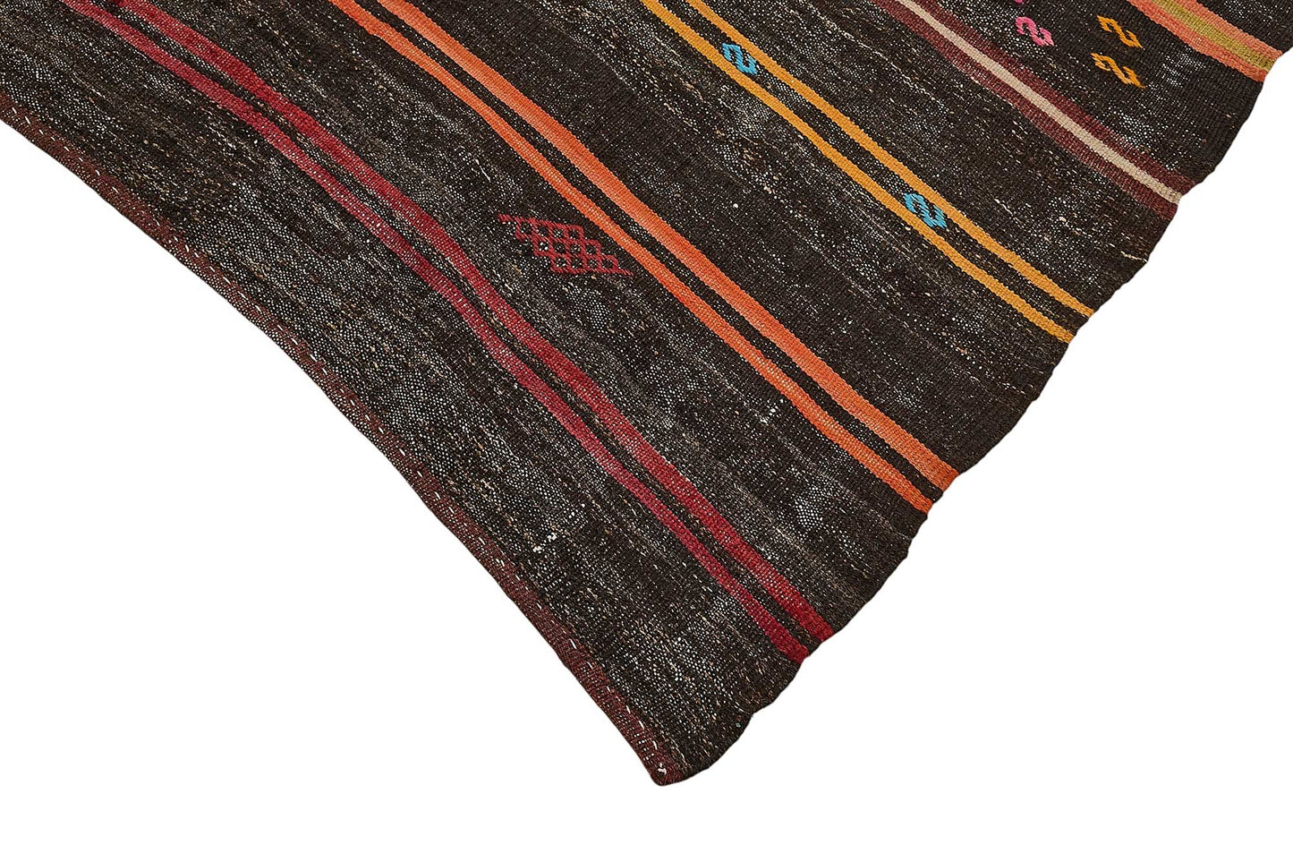 7x11 Vintage Turkish Goat Hair Kilim Rug - 51282