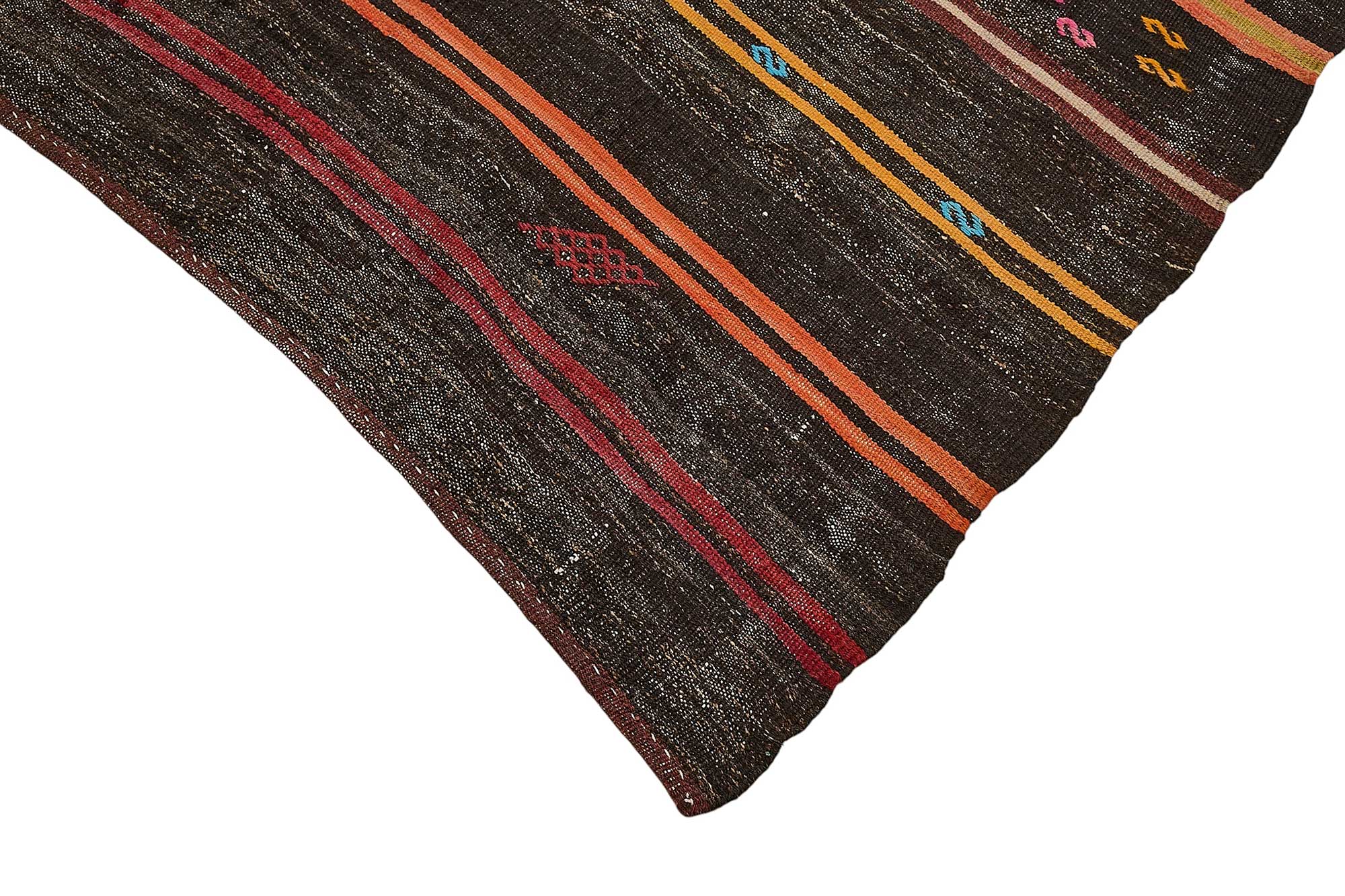7x11 Vintage Turkish Goat Hair Kilim Rug - 51282