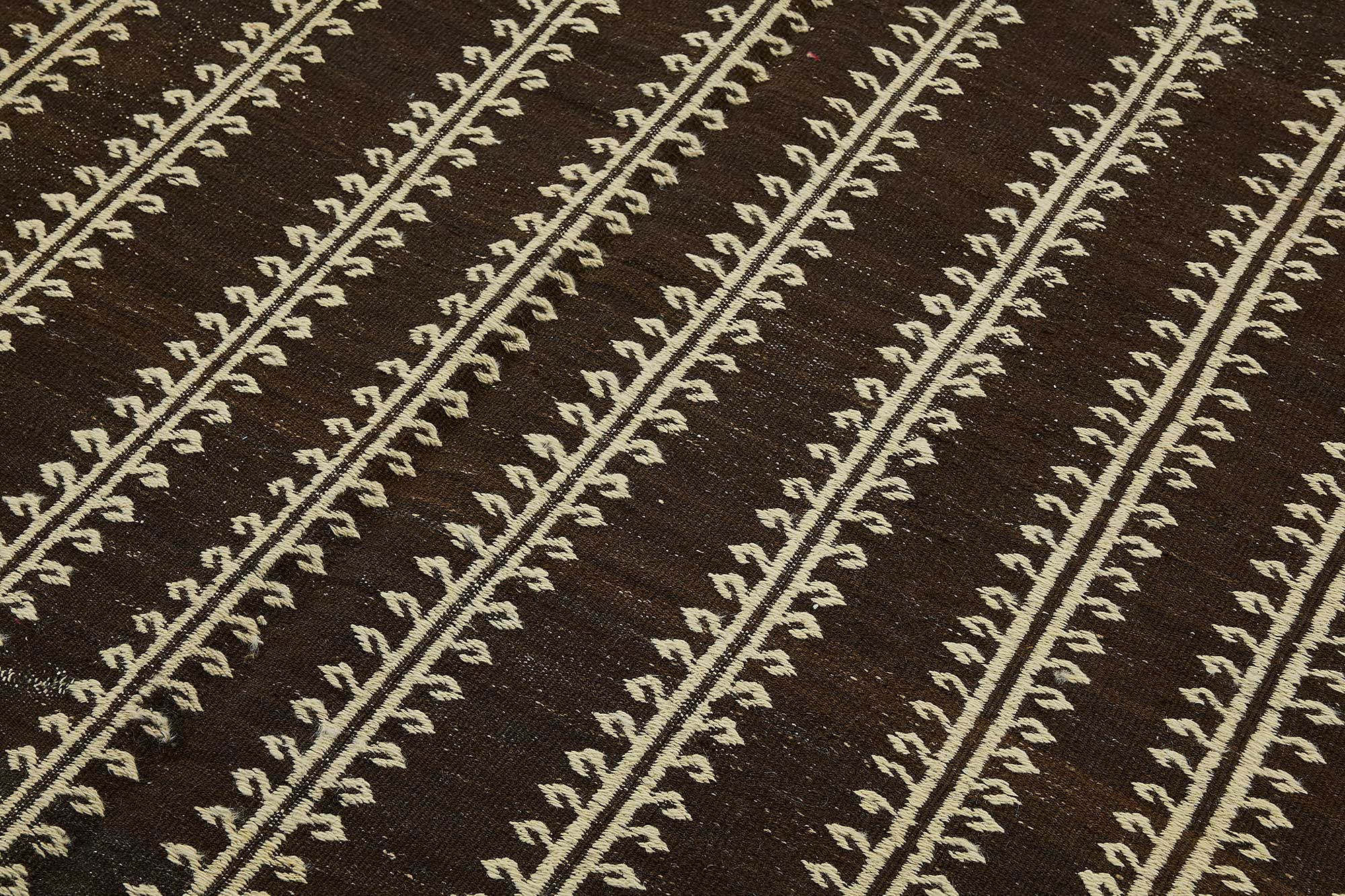7x9 Vintage Turkish Goat Hair Kilim Rug - 51283