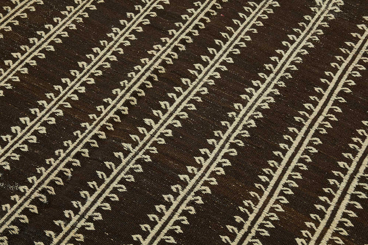 7x9 Vintage Turkish Goat Hair Kilim Rug - 51283