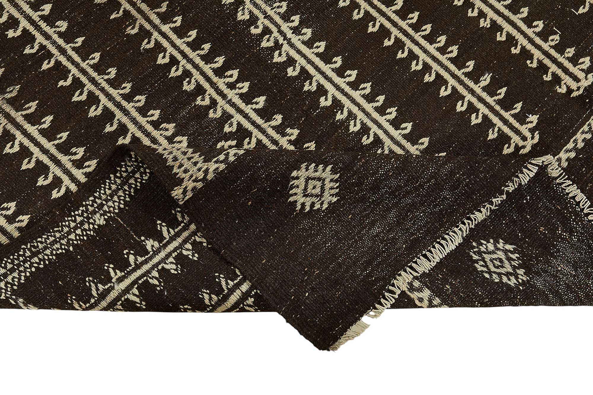 7x9 Vintage Turkish Goat Hair Kilim Rug - 51283