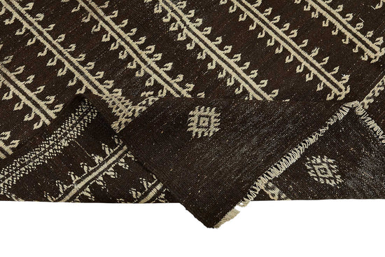 7x9 Vintage Turkish Goat Hair Kilim Rug - 51283