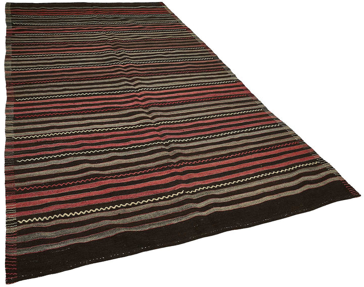 6x11 Vintage Turkish Goat Hair Kilim Rug - 51285