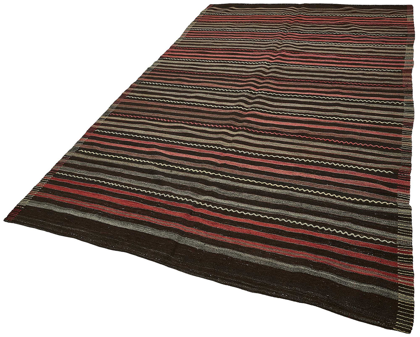 6x11 Vintage Turkish Goat Hair Kilim Rug - 51285