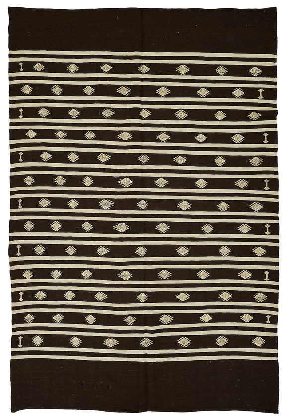 6x10 Vintage Turkish Goat Hair Kilim Rug - 51287