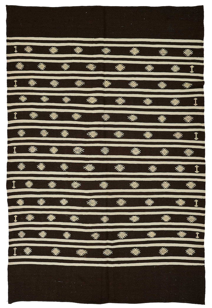 6x10 Vintage Turkish Goat Hair Kilim Rug - 51287