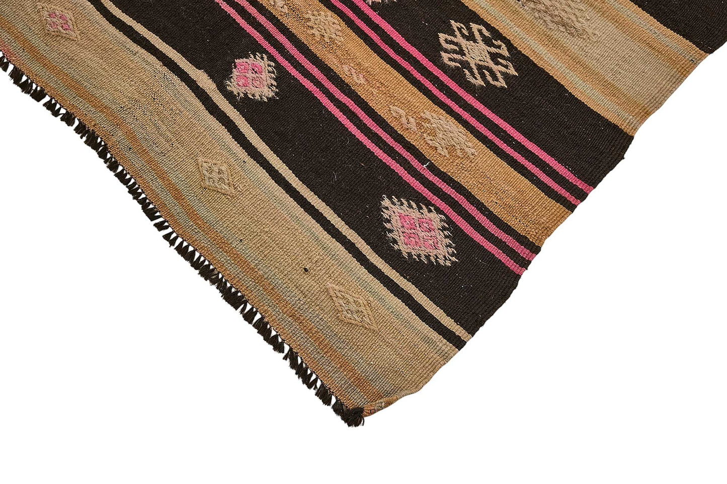 7x9 Vintage Turkish Goat Hair Kilim Rug - 51288