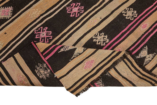 7x9 Vintage Turkish Goat Hair Kilim Rug - 51288