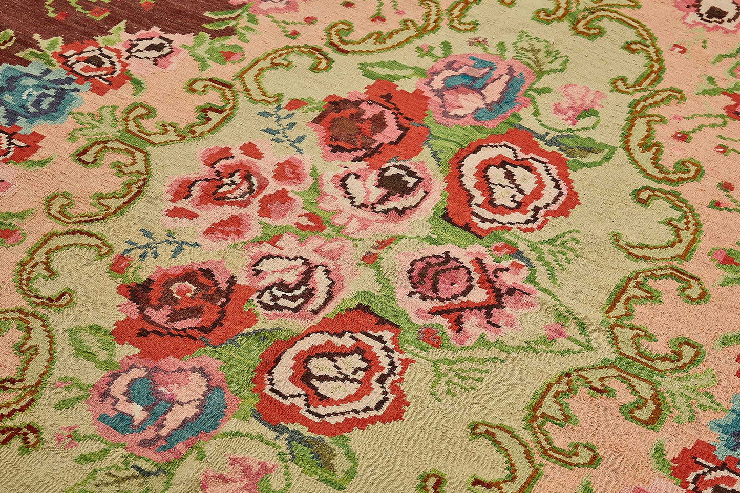 6x10 Black Vintage Moldovan Kilim Rug - 51294