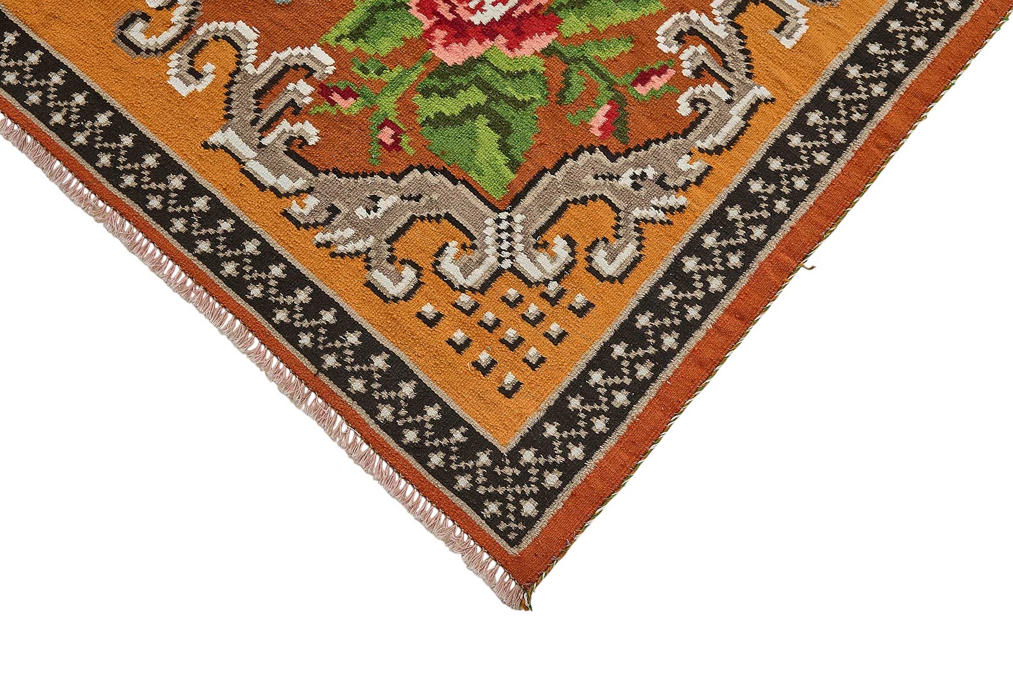6x10 Orange Vintage Moldovan Kilim Rug - 51317