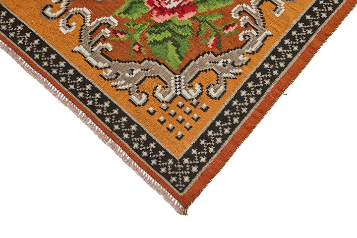 6x10 Orange Vintage Moldovan Kilim Rug - 51317