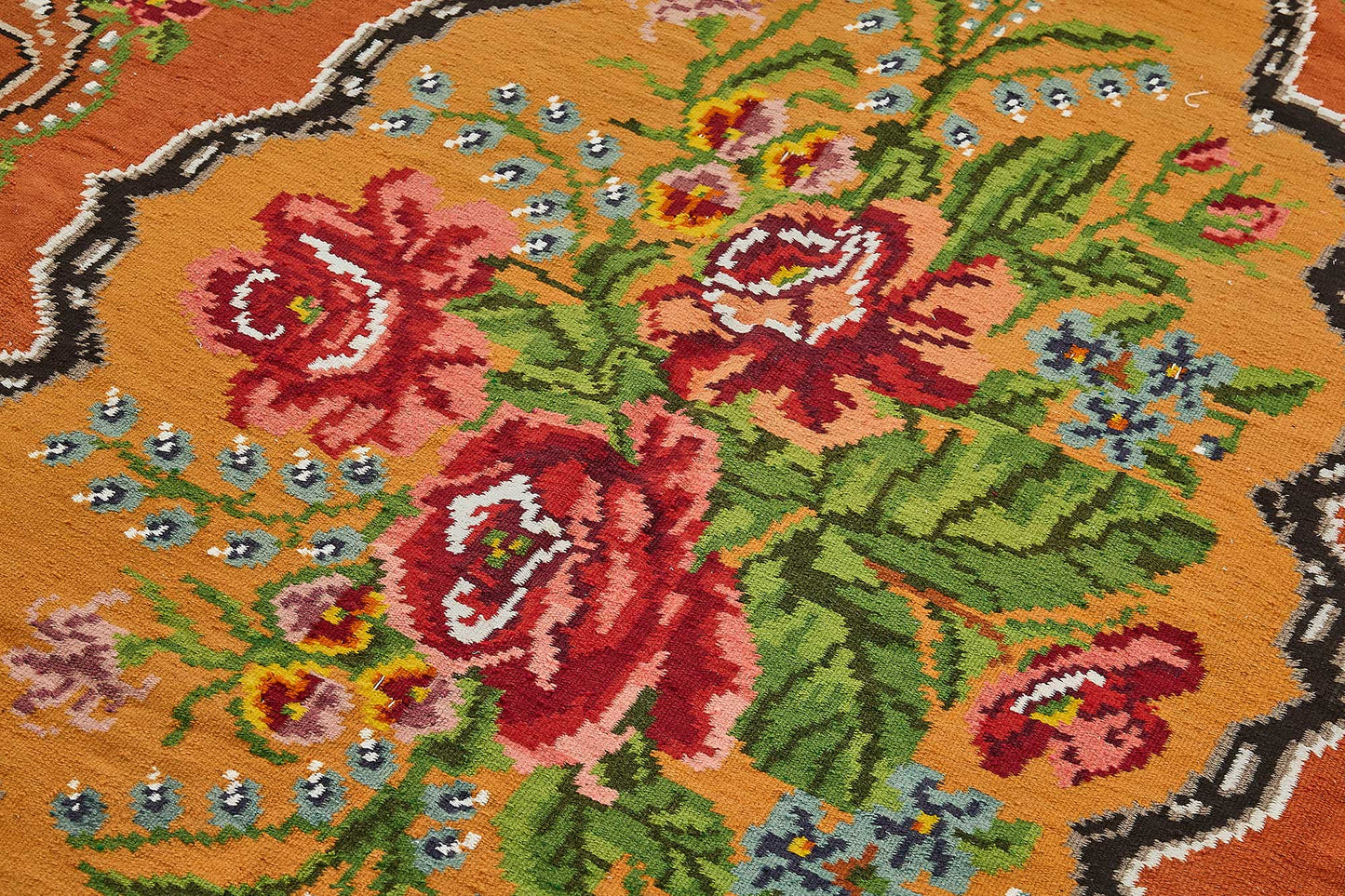 6x10 Orange Vintage Moldovan Kilim Rug - 51317