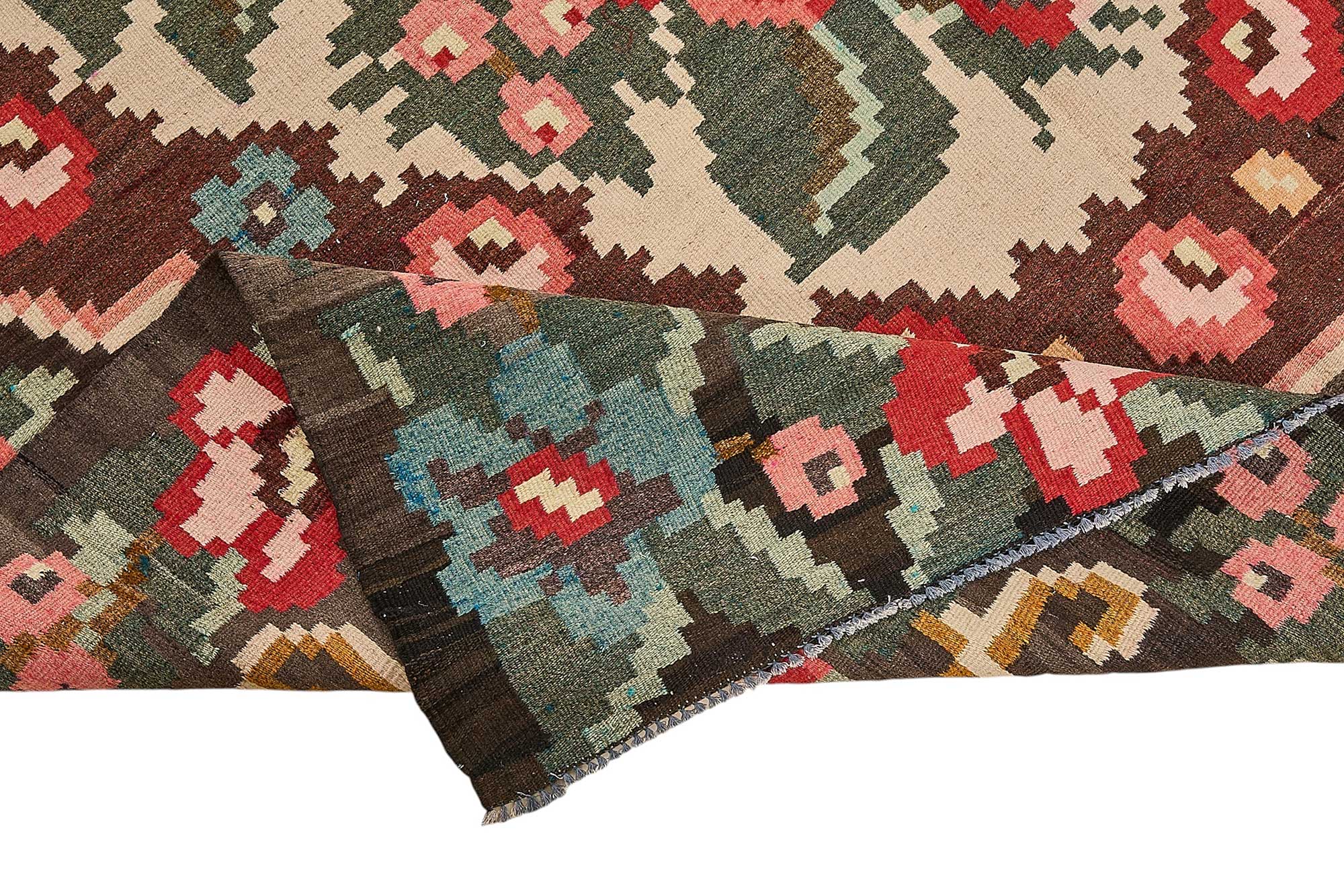 6x9 Black Vintage Moldovan Kilim Rug - 51318