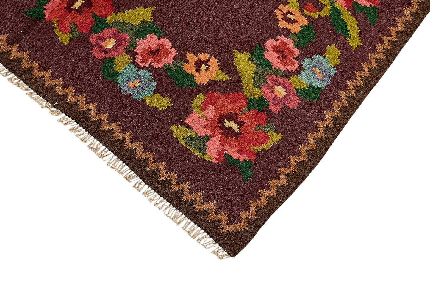 5x9 Red Vintage Moldovan Kilim Rug - 51329