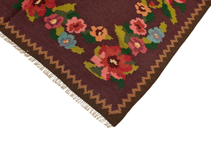 5x9 Red Vintage Moldovan Kilim Rug - 51329