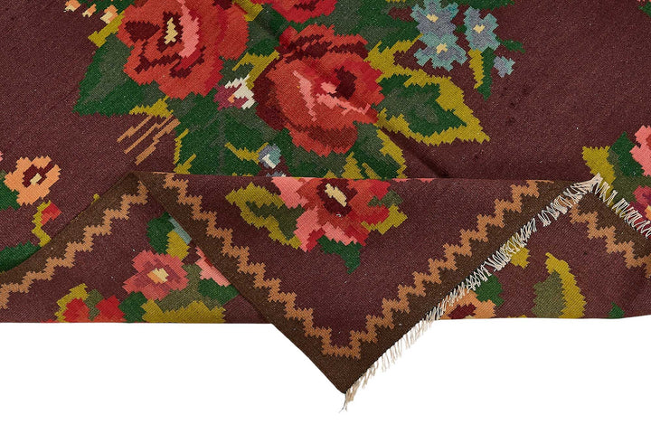 5x9 Red Vintage Moldovan Kilim Rug - 51329