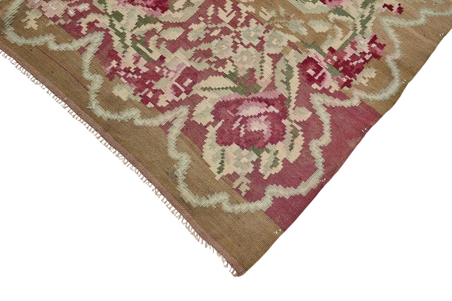 6x11 Brown Vintage Moldovan Kilim Rug - 51334