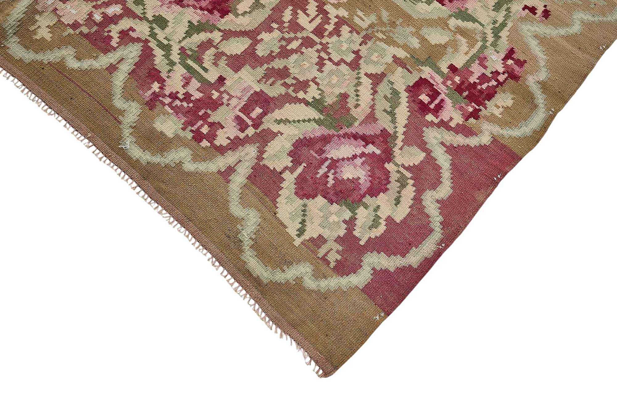 6x11 Brown Vintage Moldovan Kilim Rug - 51334