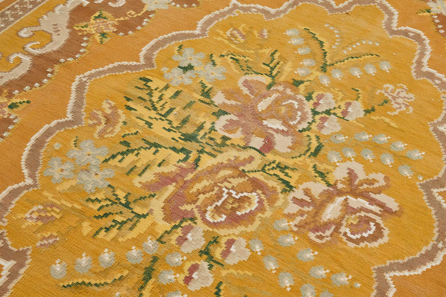 6x10 Yellow Vintage Moldovan Kilim Rug - 51335