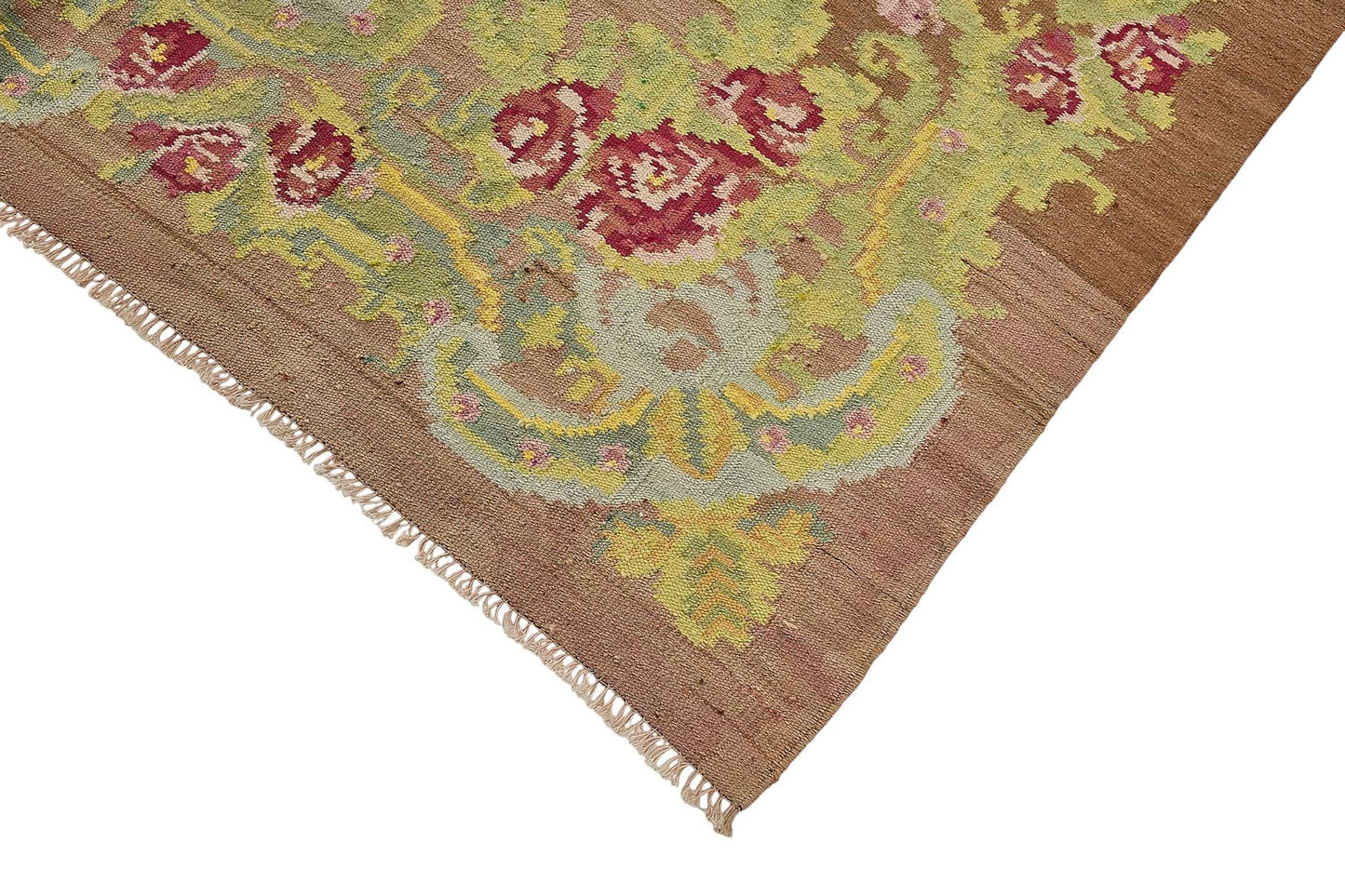 6x11 Brown Vintage Moldovan Kilim Rug - 51336