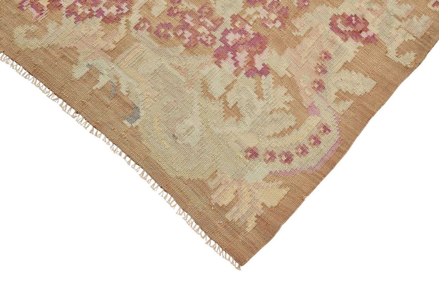 6x11 Brown Vintage Moldovan Kilim Rug - 51339