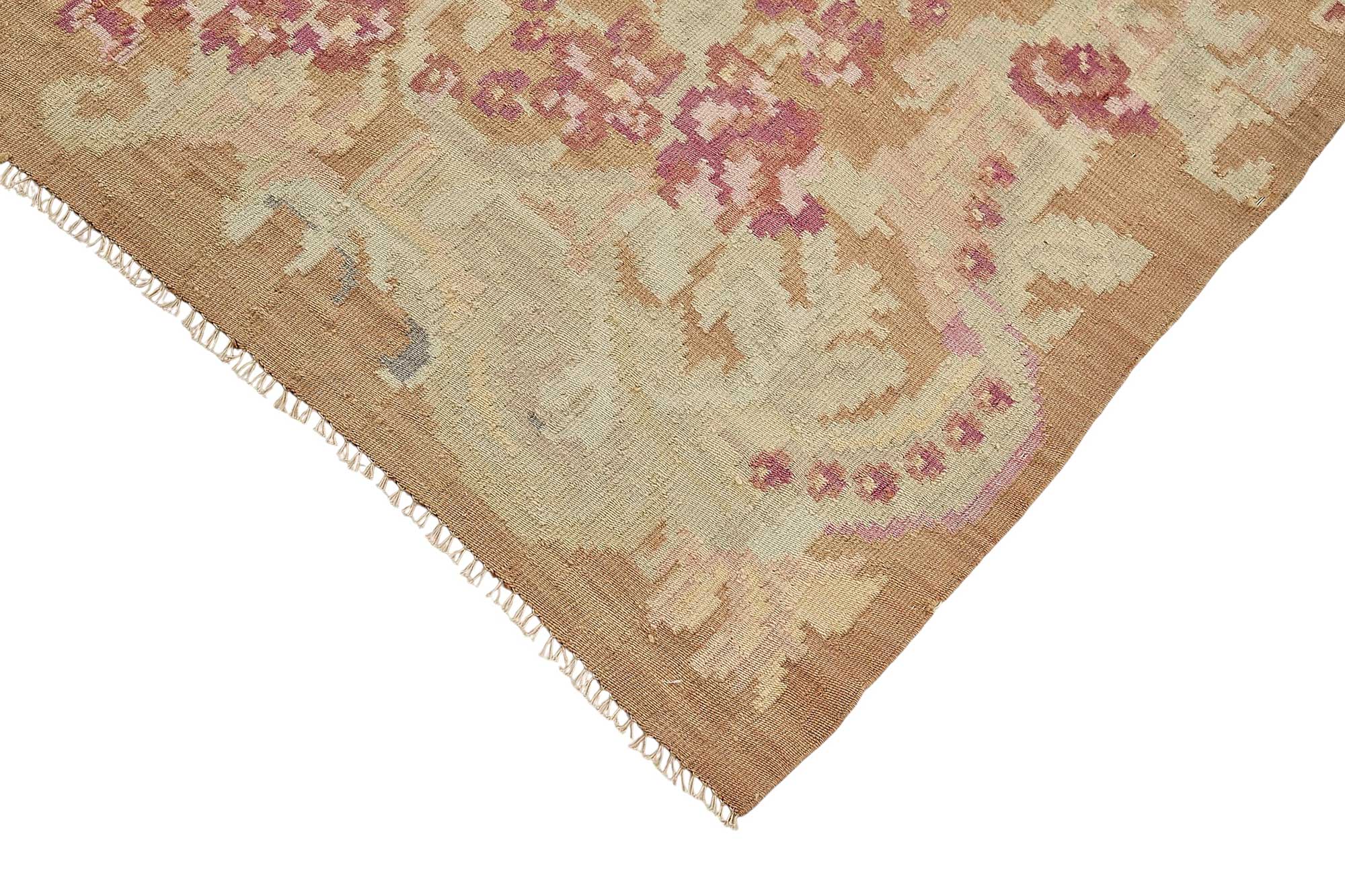 6x11 Brown Vintage Moldovan Kilim Rug - 51339