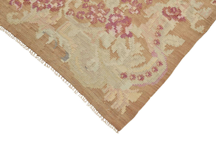 6x11 Brown Vintage Moldovan Kilim Rug - 51339