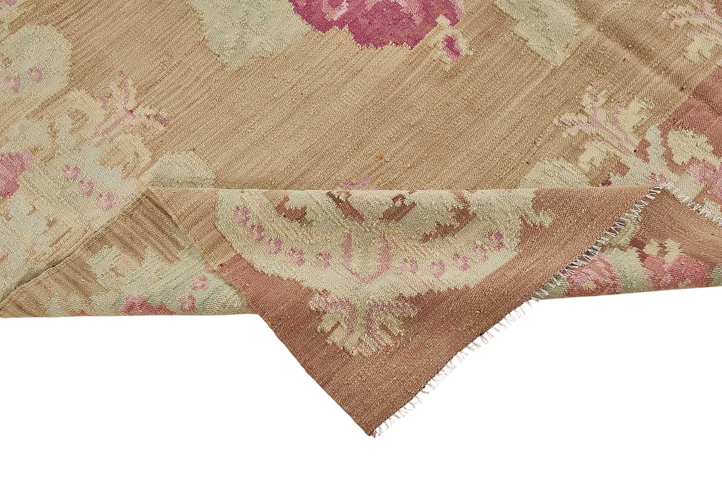 6x11 Brown Vintage Moldovan Kilim Rug - 51340