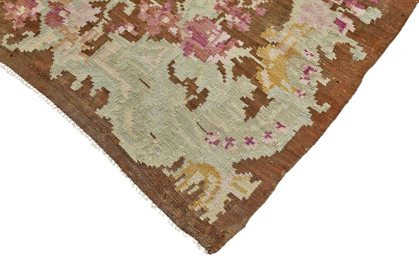 6x11 Brown Vintage Moldovan Kilim Rug - 51341