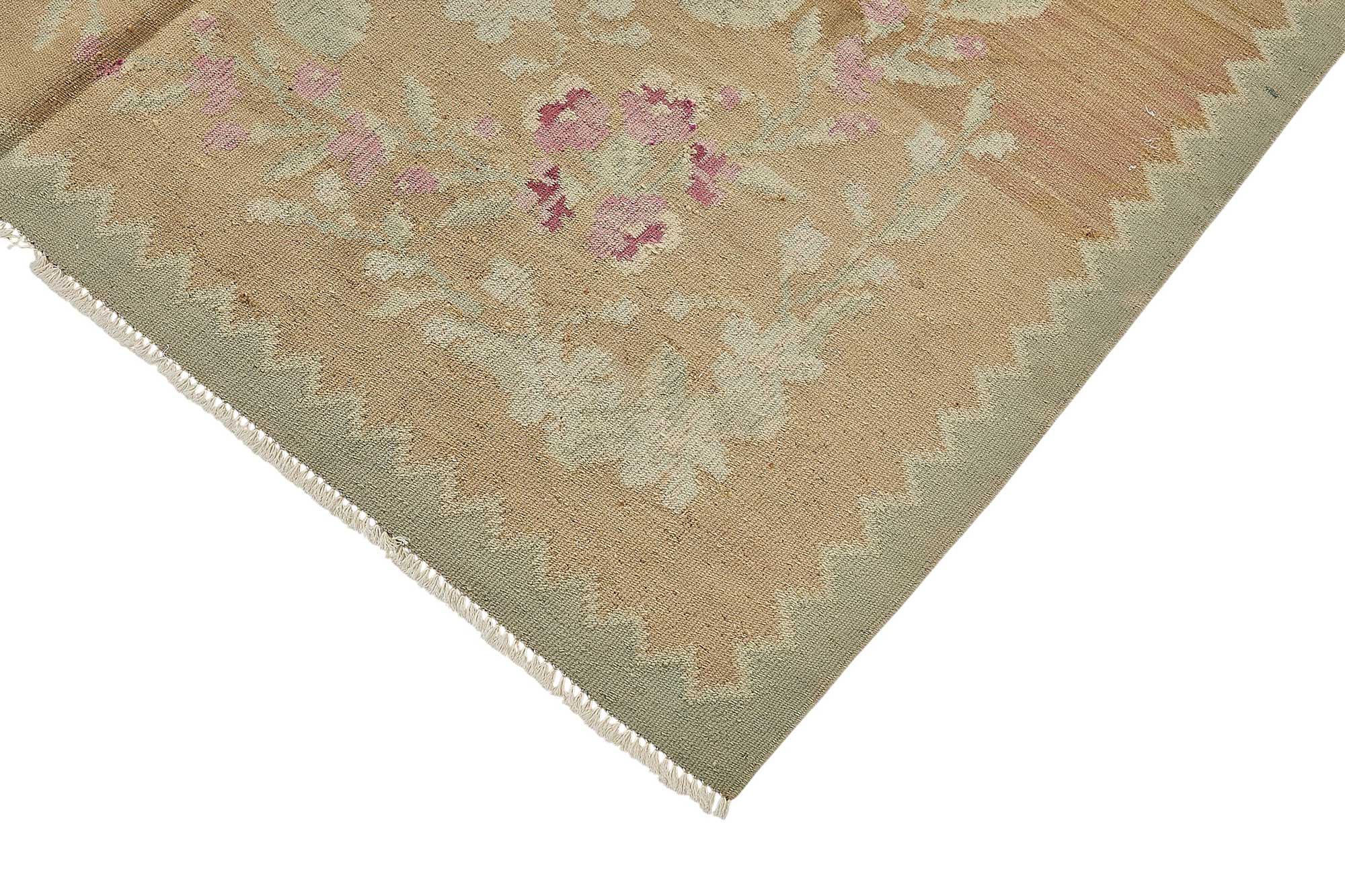 6x9 Brown Vintage Moldovan Kilim Rug - 51342