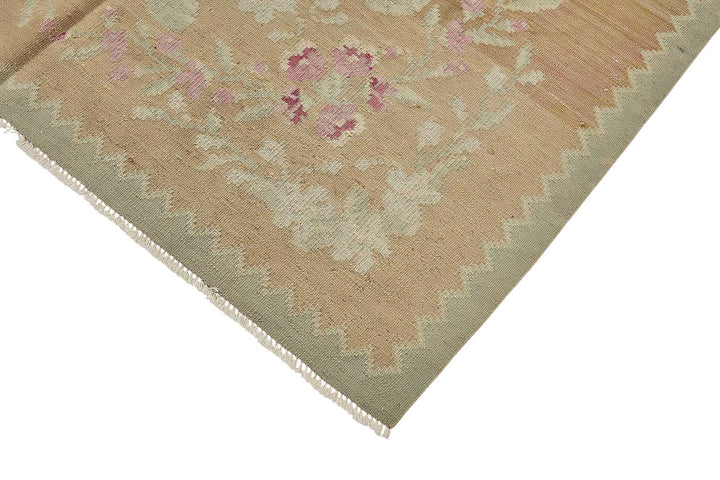 6x9 Brown Vintage Moldovan Kilim Rug - 51342