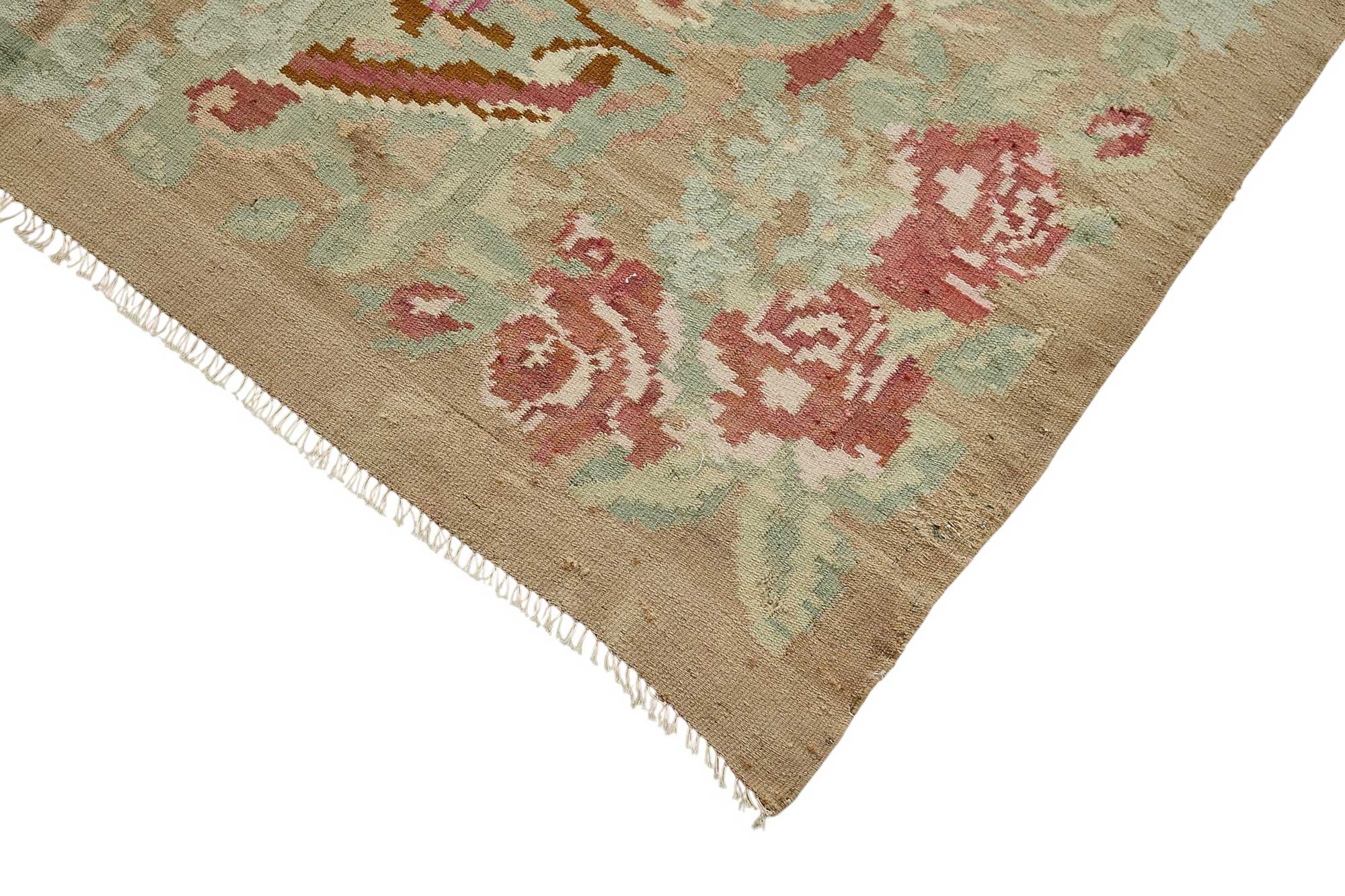 5x9 Brown Vintage Moldovan Kilim Rug - 51349