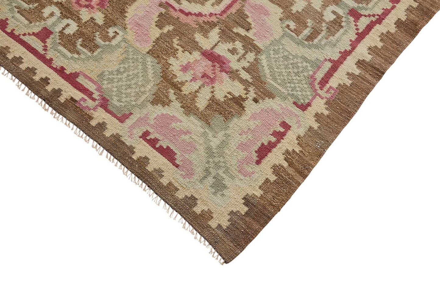 6x12 Brown Vintage Moldovan Kilim Rug - 51354