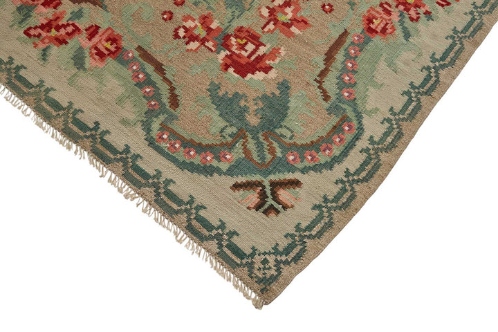 6x10 Beige Vintage Moldovan Kilim Rug - 51355
