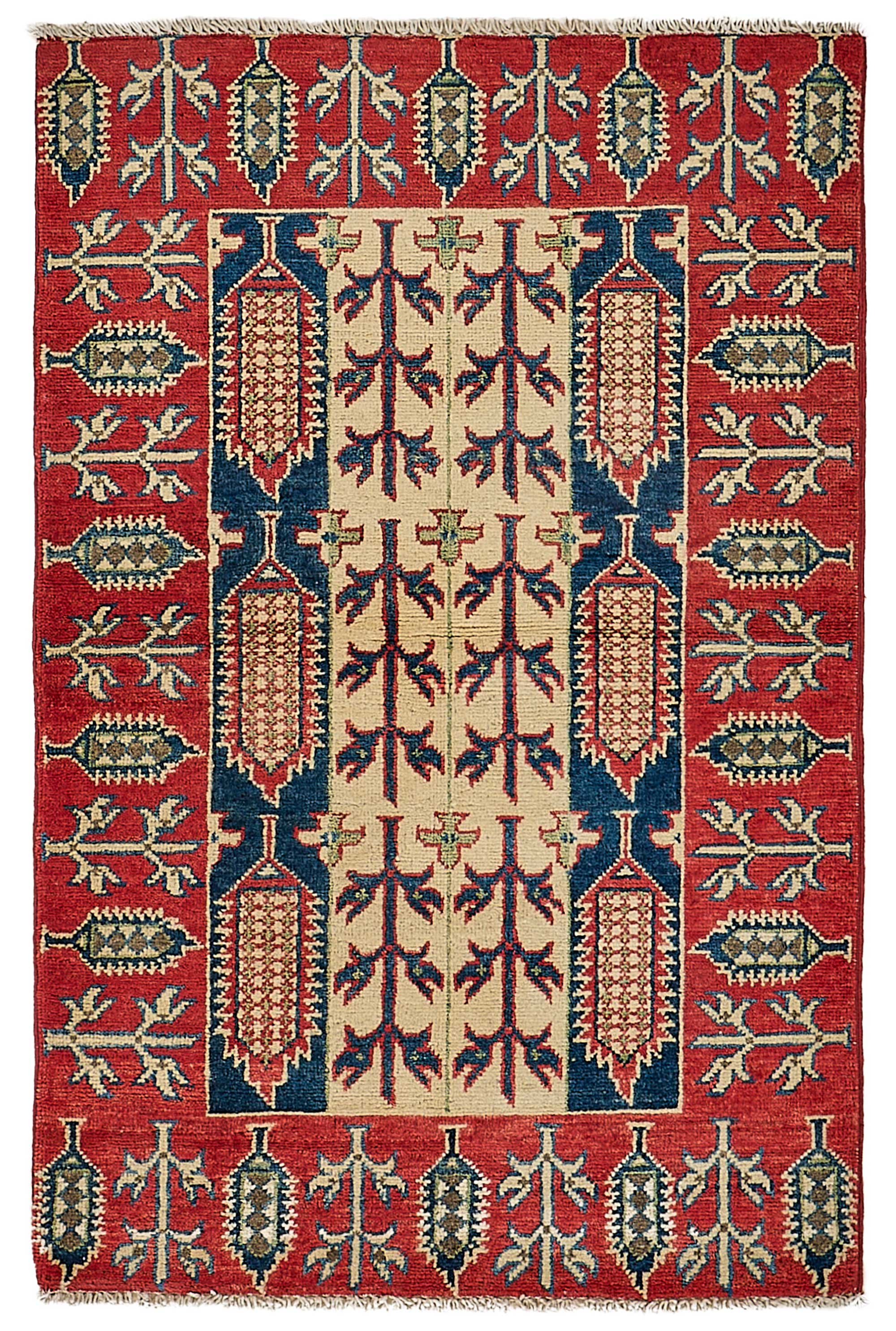3x4 Red Traditional Tribal Oushak Rug - 51386