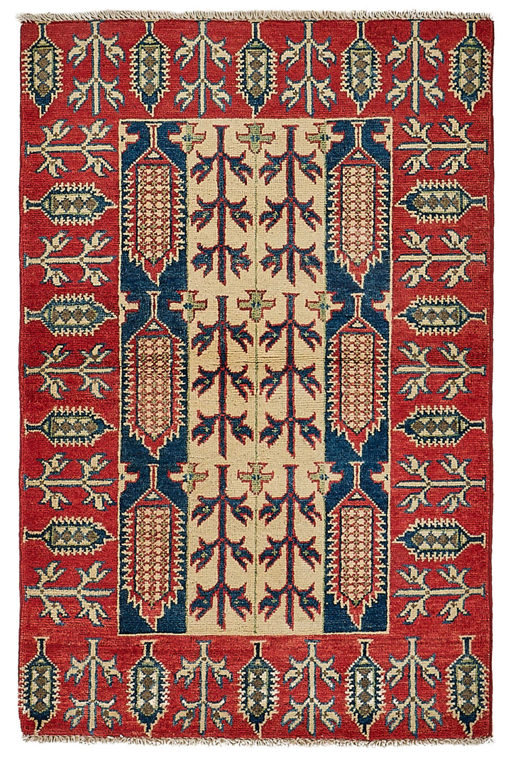 3x4 Red Traditional Tribal Oushak Rug - 51386