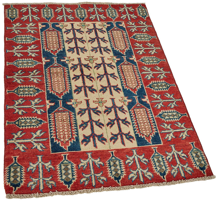 3x4 Red Traditional Tribal Oushak Rug - 51386