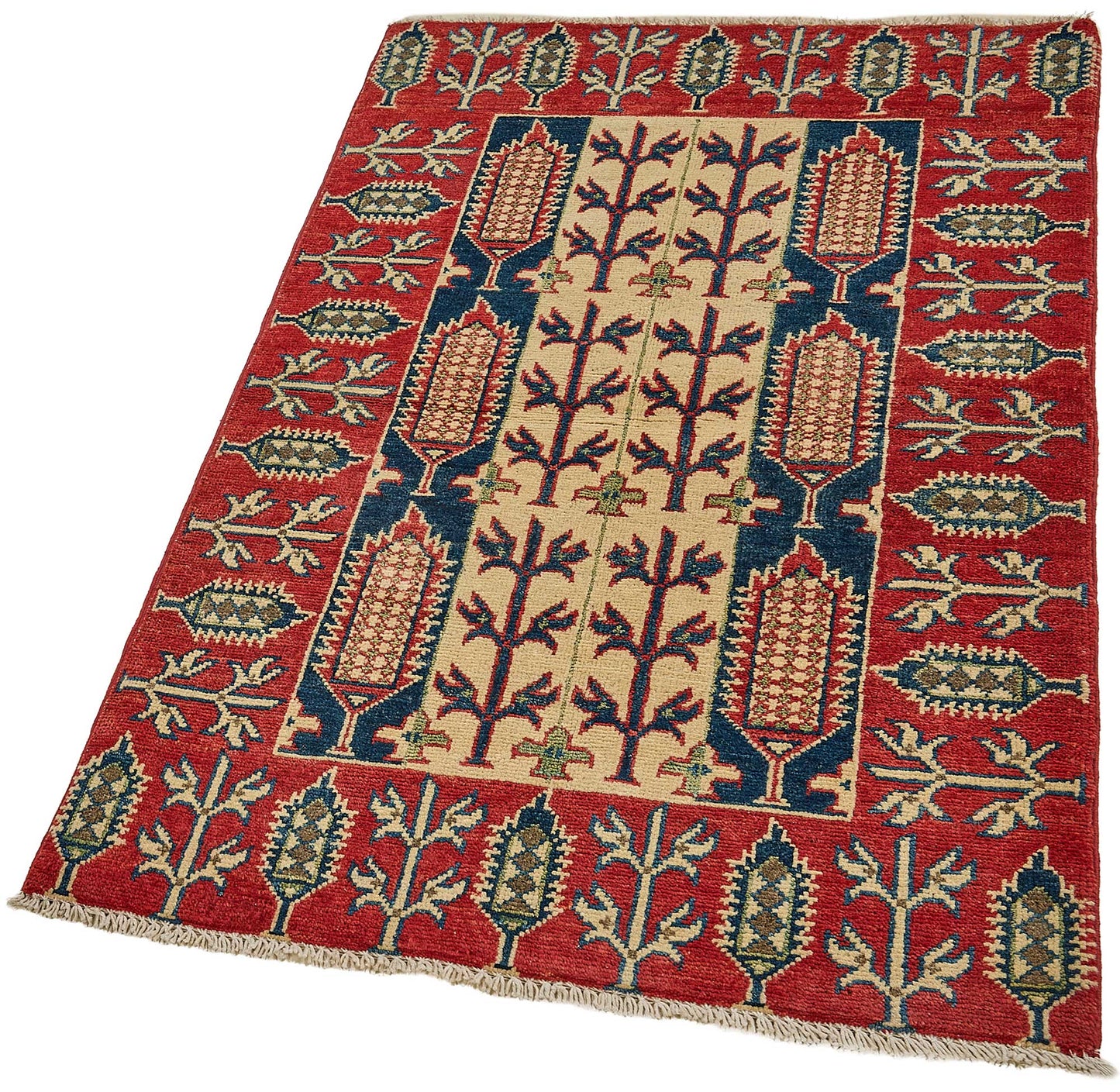 3x4 Red Traditional Tribal Oushak Rug - 51386