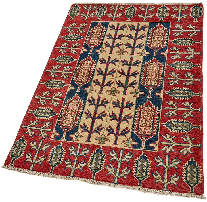3x4 Red Traditional Tribal Oushak Rug - 51386