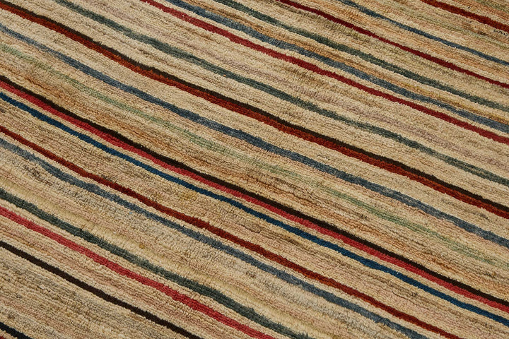 3x5 Beige Modern Striped Oushak Rug - 51387